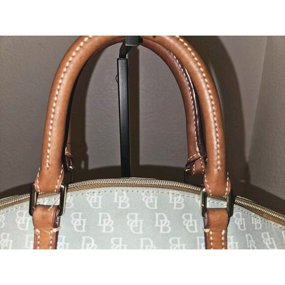 Dooney Bourke Charlie Satchel Canvas Crossbody Handbag Signature Logo Purse - Picture 12 of 16